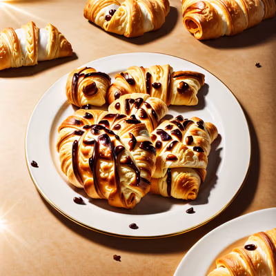 Chocolate Croissants Photorealistic QR Code for Restaurant Menus — image 1