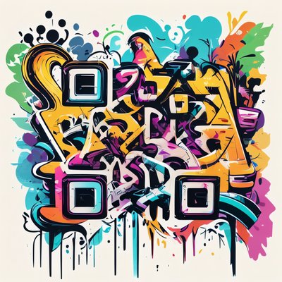 Graffiti Wildstyle Lettering QR Code for Apparel
