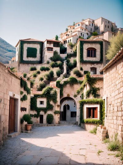 Hillside Stone Village Photography QR Code Art
