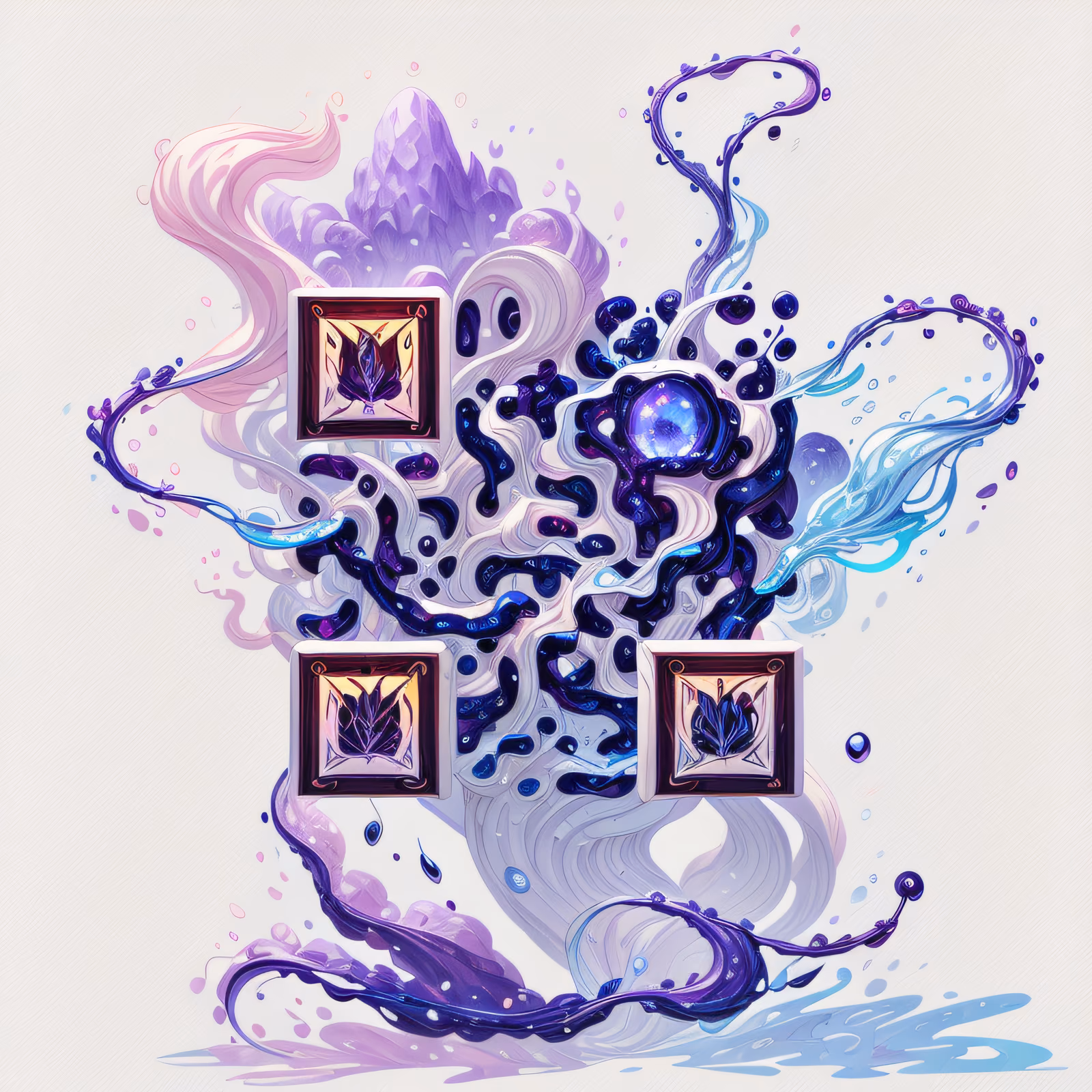 Surreal Liquid Vines Game Art QR Code for Stickers — image 1