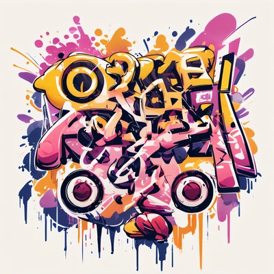 Graffiti Lettering Street Art Pop Art QR Code for Apparel