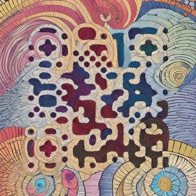 Colorful Swirl Dot Abstract QR Code Art