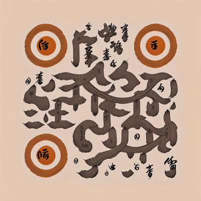 Brush Calligraphy Ink Strokes Lettering QR Code Art — image 1