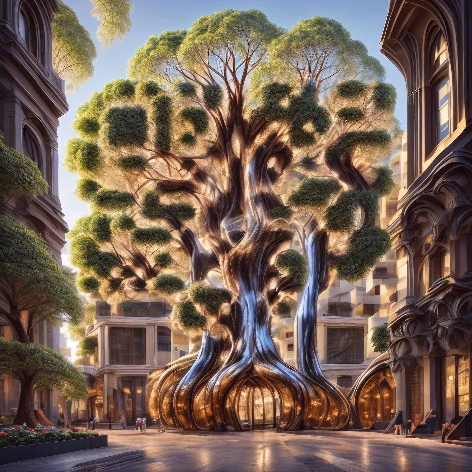 Giant Tree City Plaza Nouveau QR Code Art — image 1