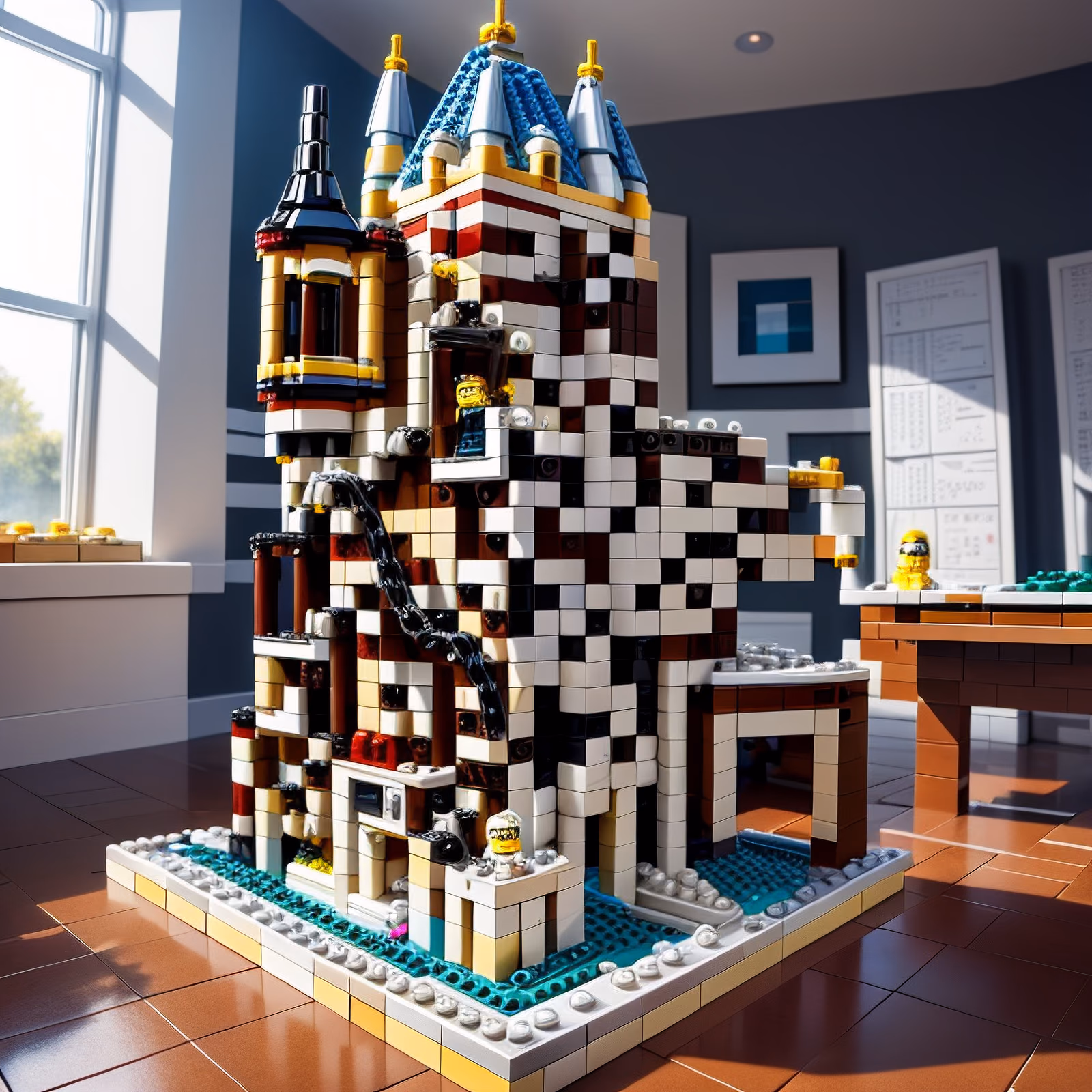 Башня из кубиков, 3D-рендер, QR-код — изображение 1