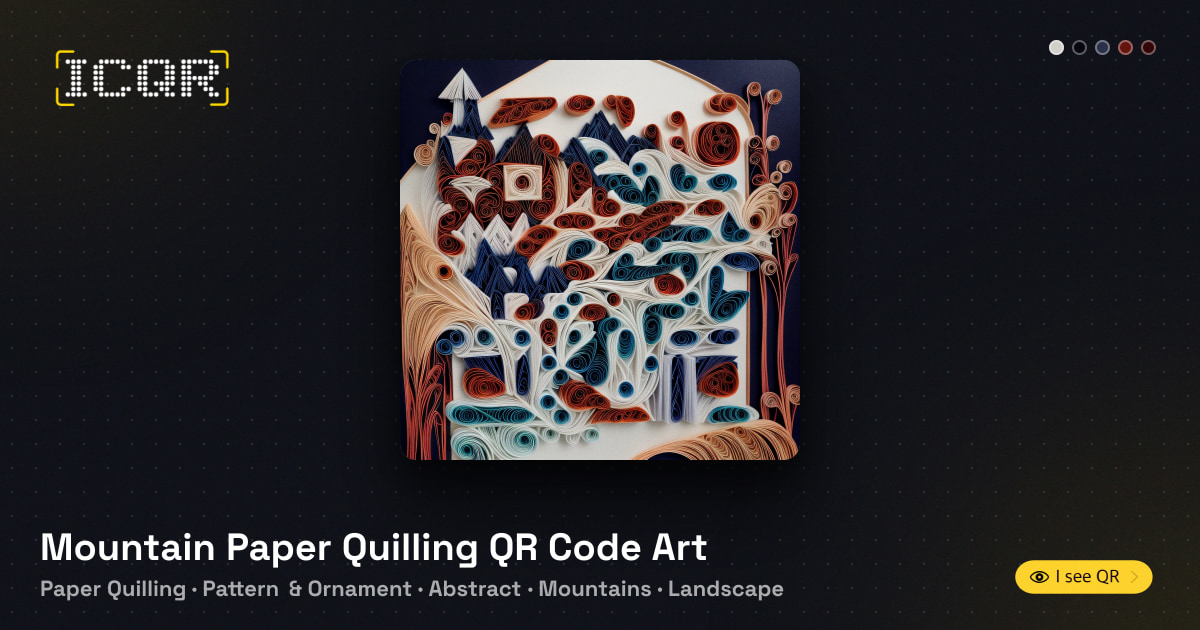 Qr Code Printing Paper Mountain Paper Quilling QR Code Art • ICQR