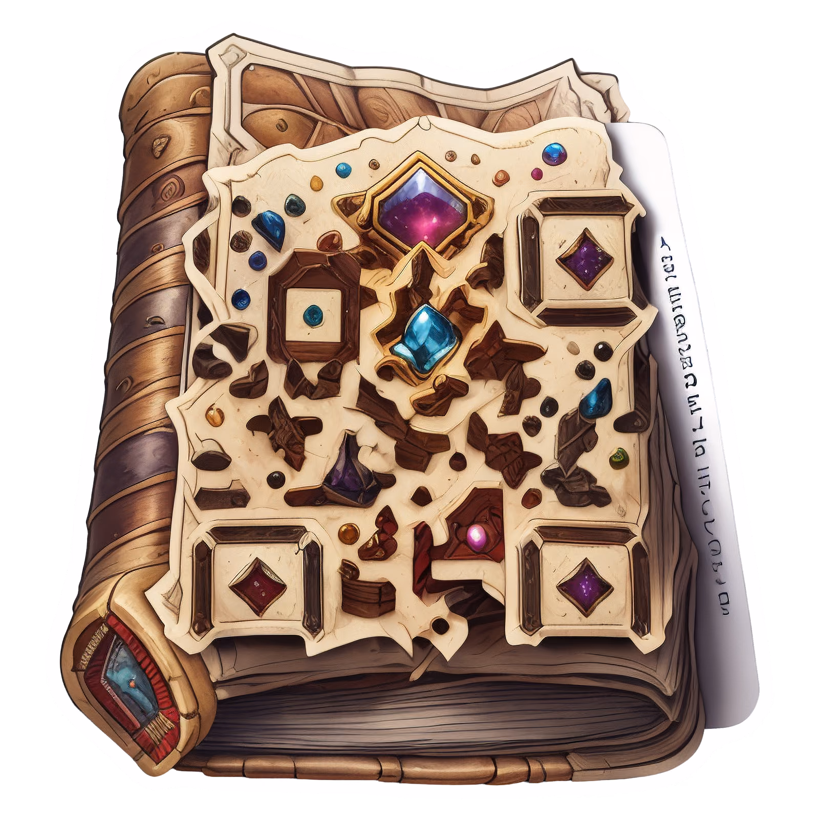 Ancient Spellbook Vector QR Code for Stickers — image 1