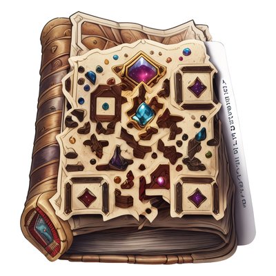 Ancient Spellbook Vector QR Code for Stickers