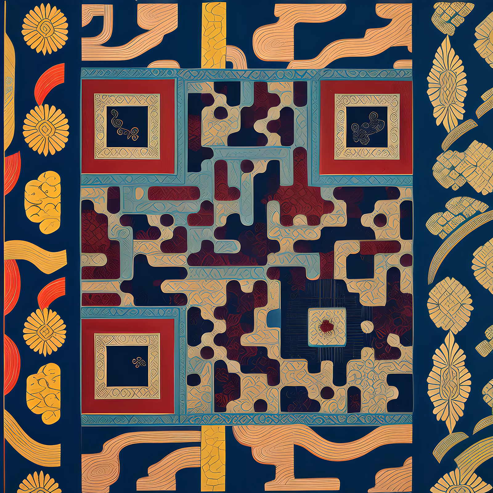 Китайский этнический орнамент: QR-код как искусство — изображение 1