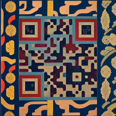 Китайский этнический орнамент: QR-код как искусство — изображение 1