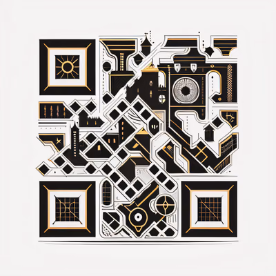 Castle Towers Vector QR Code for Posters — image 1
