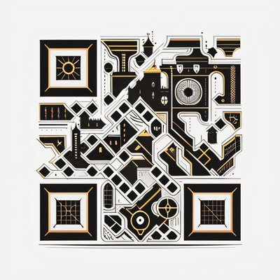 Castle Towers Vector QR Code for Posters