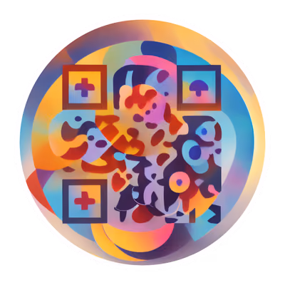 Colorful Abstract Blob Vector Geometric QR Code for Stickers — image 1