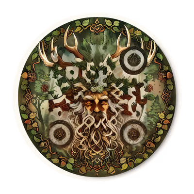 Cernunnos Antlered Forest God QR Code for Stickers — image 1
