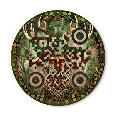Cernunnos Antlered Forest God QR Code for Stickers