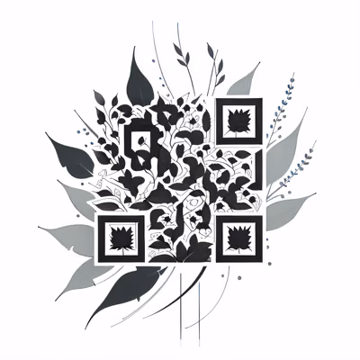 Eucalyptus Leaf Bundle Ink QR Code for Temporary Tattoos — image 1