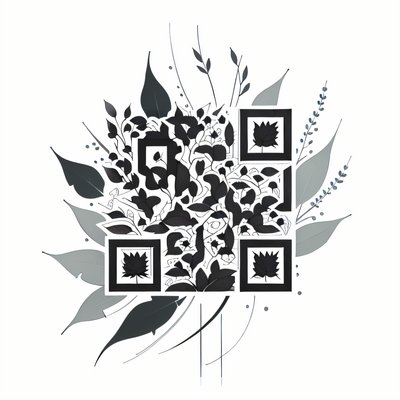 Eucalyptus Leaf Bundle Ink QR Code for Temporary Tattoos