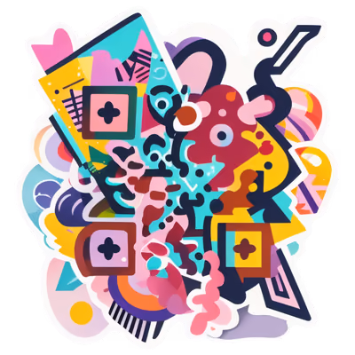 Colorful Geometric Shapes Vector QR Code for Stickers — image 1