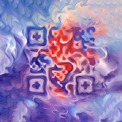 Текучие волны: абстрактный QR-код для стикеров — изображение 1