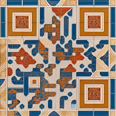 Moorish Tile Mosaic Pattern QR Code Art