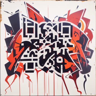 Graffiti Lettering Street Art QR Code for Posters — image 1