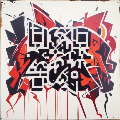 Graffiti Lettering Street Art QR Code for Posters