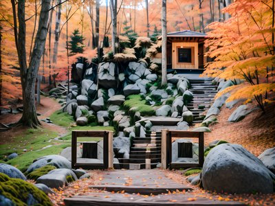 Осенняя лесная тропа: фотографический QR-код