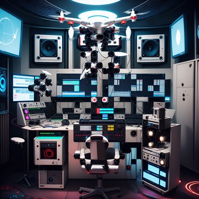 Studio Drone Retrofuturism QR Code for Posters