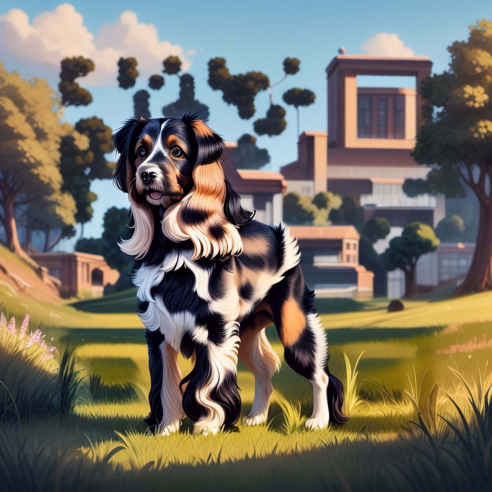 Cocker Spaniel Digital Painting QR Code Art — image 1