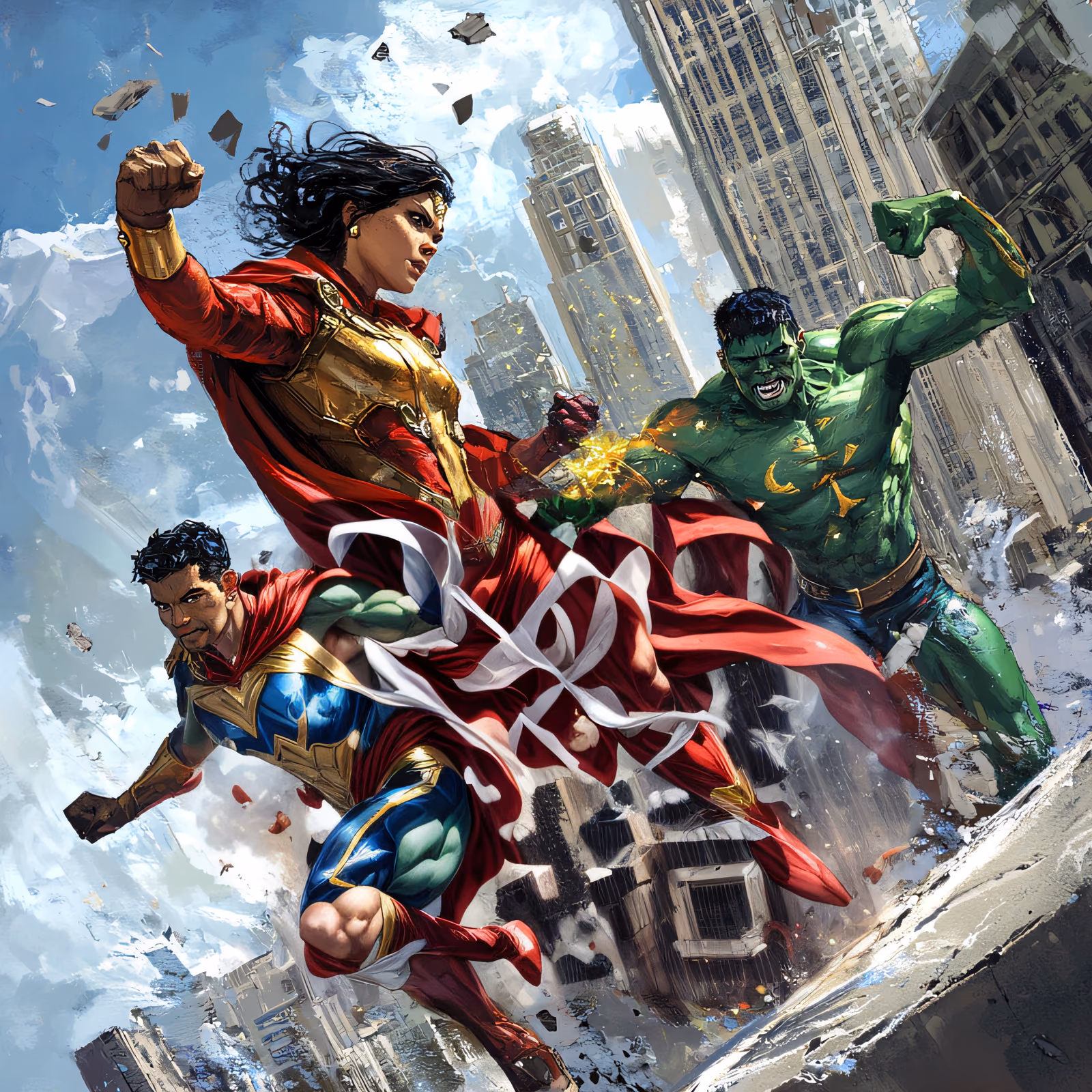 Superhero Team City Action Comic QR Code for Posters — image 1