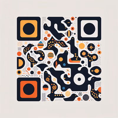 Doodle Birds Flat Vector QR Code for Packaging — image 1