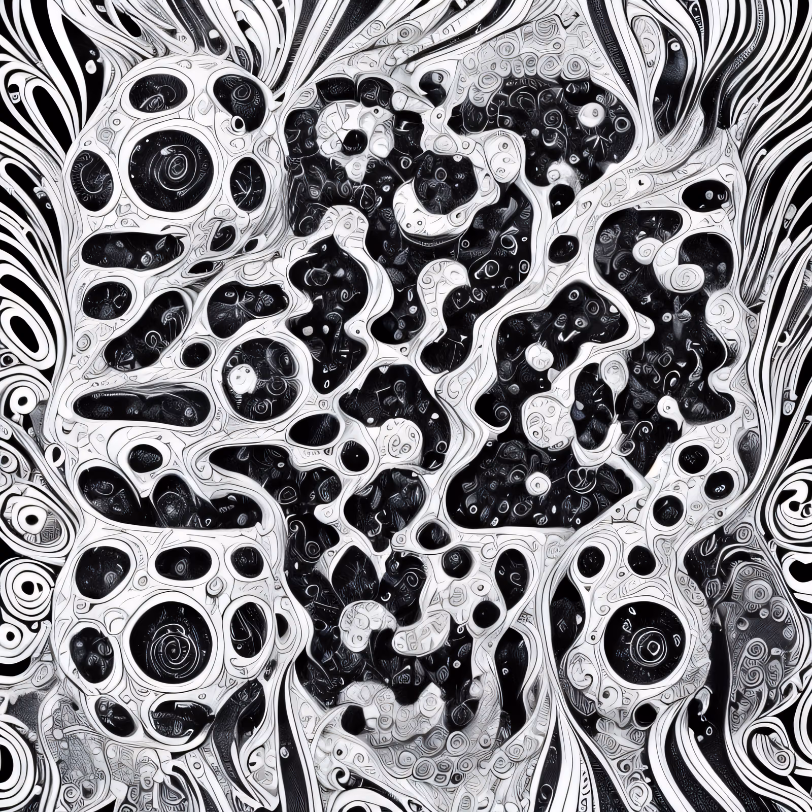 Bubble Swirl Zentangle QR Code for Posters — image 1
