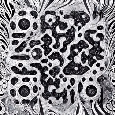 Bubble Swirl Zentangle QR Code for Posters — image 1