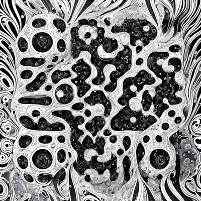 Bubble Swirl Zentangle QR Code for Posters