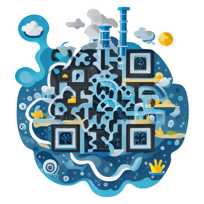 Industrial Factory Vector QR Code for Stickers — image 1