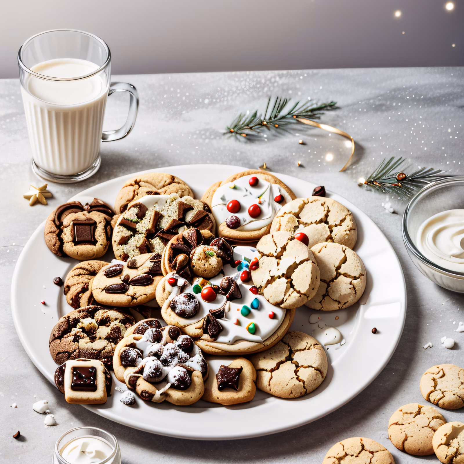 Christmas Cookie Plate Photorealistic QR Code for Restaurant Menus — image 1