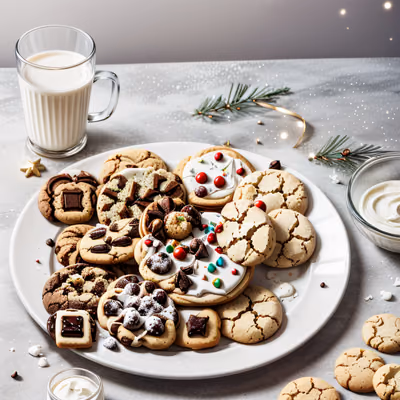 Christmas Cookie Plate Photorealistic QR Code for Restaurant Menus — image 1