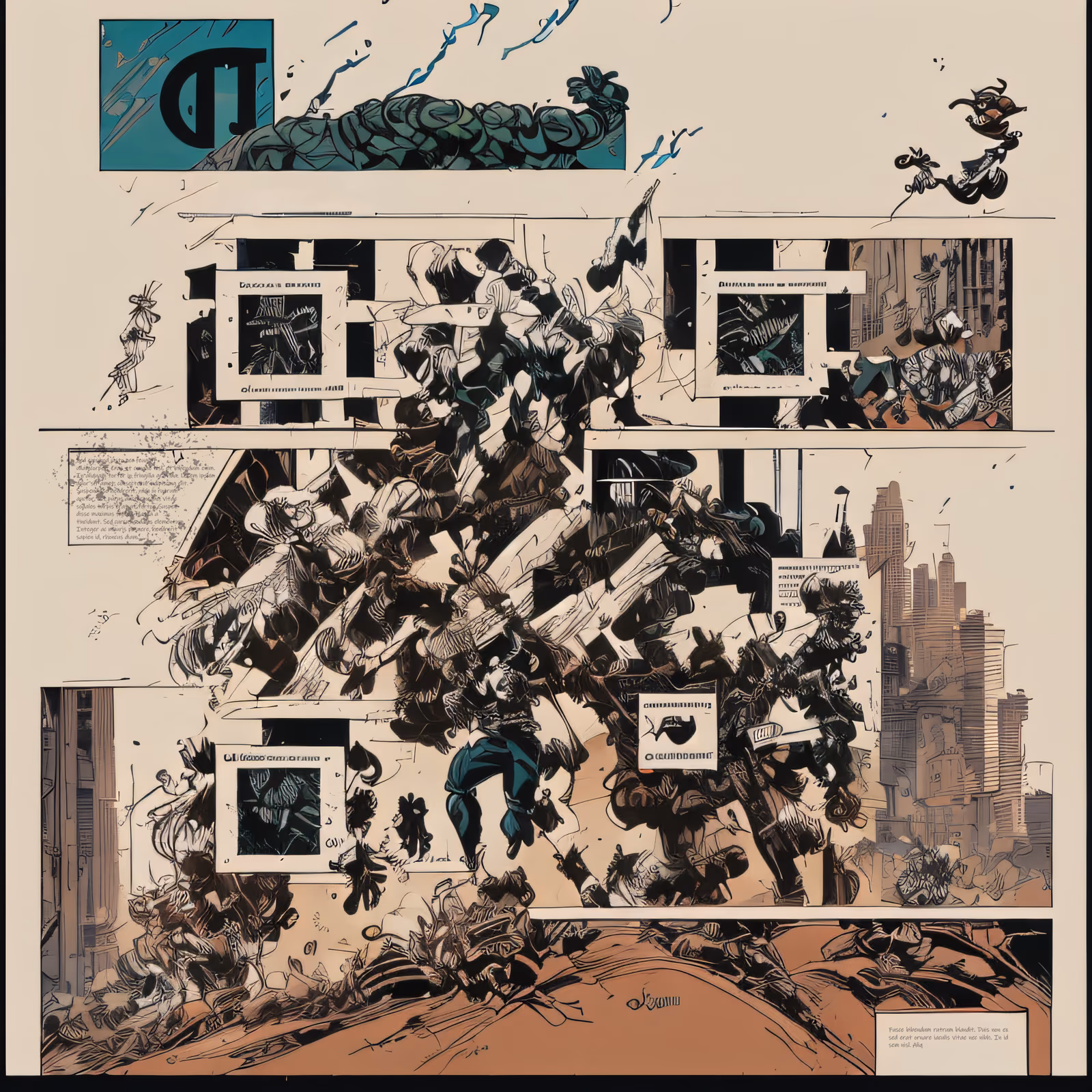 Комикс с городом из туши: QR-код для обложек книг — изображение 1