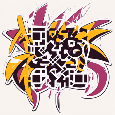 Graffiti Lettering Sticker Style Symbol QR Code for Stickers — image 1