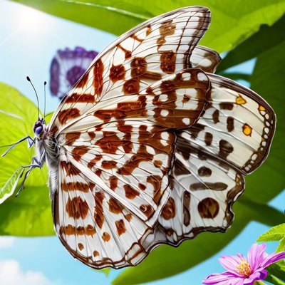 Butterfly Close-Up Photorealistic QR Code Art