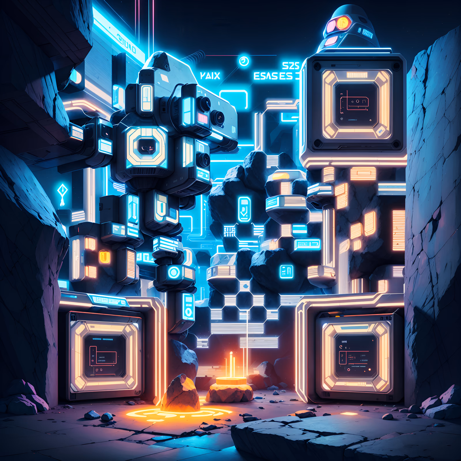 Cliff Research Terminal Retrofuturism QR Code for Posters — image 1