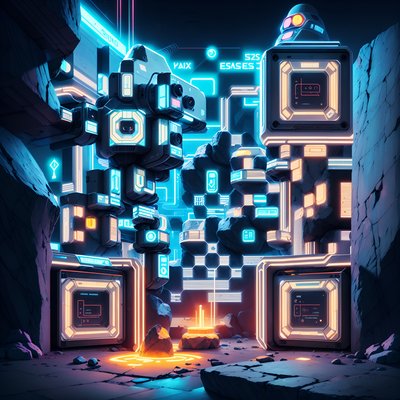Cliff Research Terminal Retrofuturism QR Code for Posters