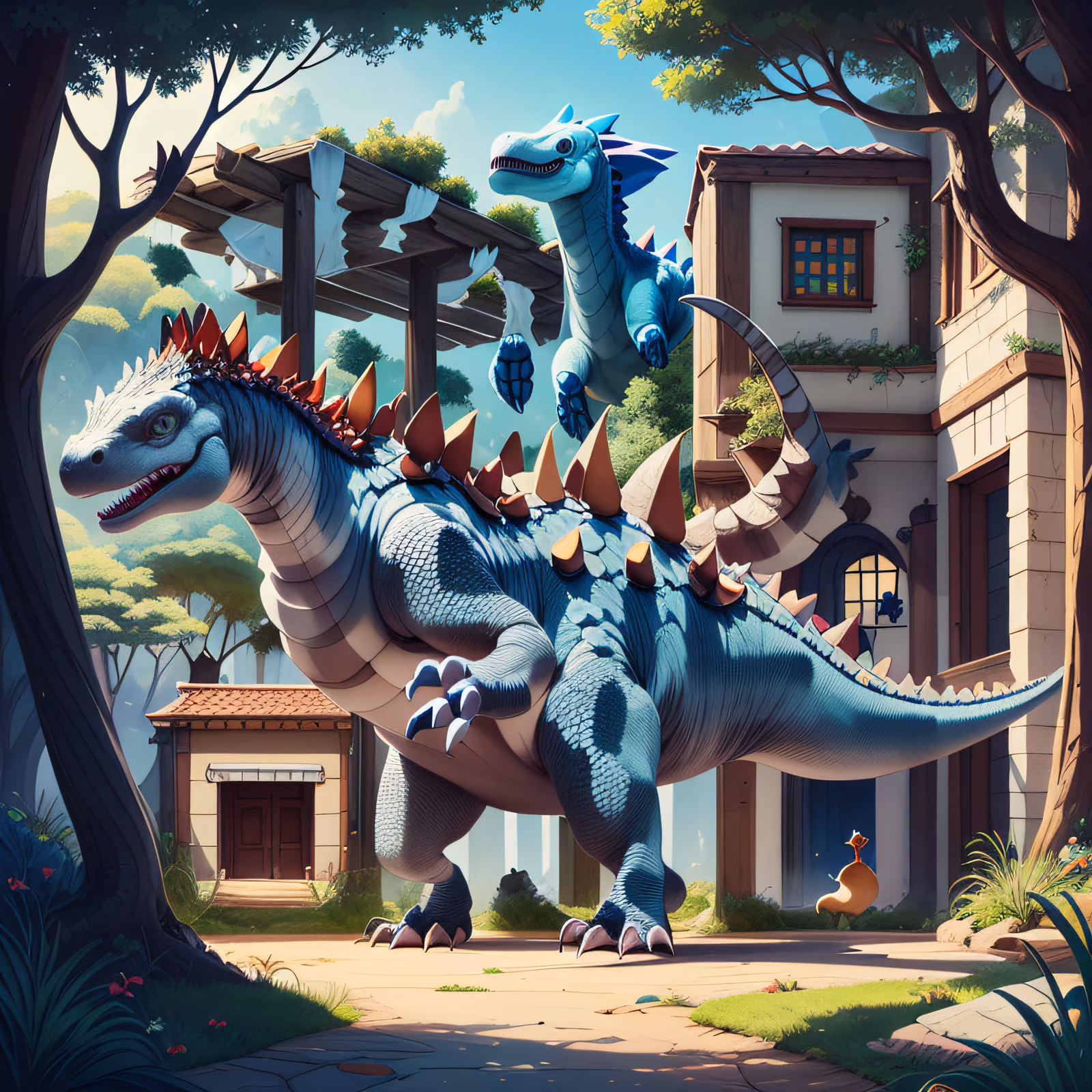 Stegosaurus Village Storybook QR Code for Book Covers — image 1