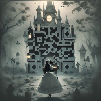 Haunted Mansion Gothic Halloween QR Code for Posters
