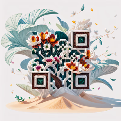 立体花束3D二维码艺术 — 图片 1