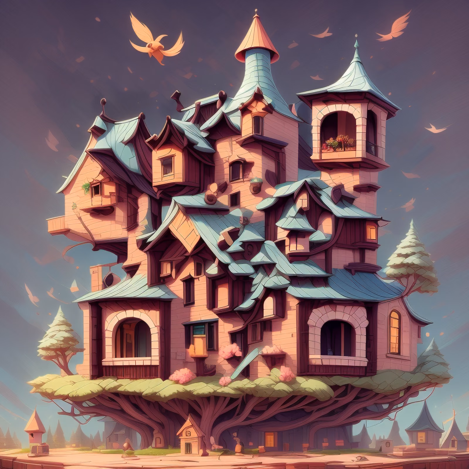 Storybook Fantasy House QR Code Art — image 1