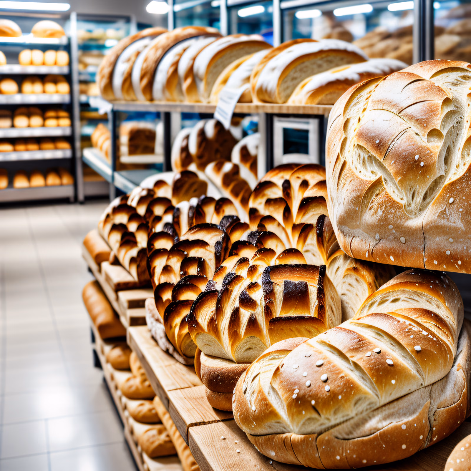 Bakery Bread Shelf Photo QR Code for Restaurant Menus — image 1