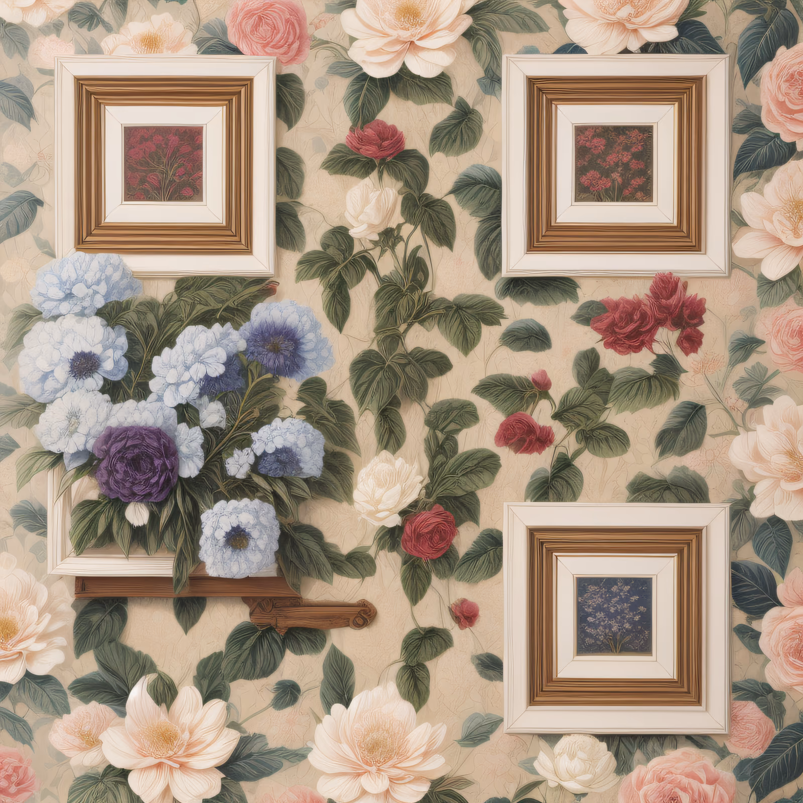 Floral Wallpaper Painting QR Code Art — image 1