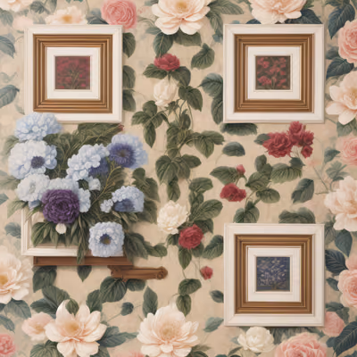 Floral Wallpaper Painting QR Code Art — image 1