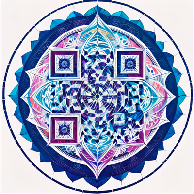 Stained Glass Fractal Mandala QR Code Art — image 1